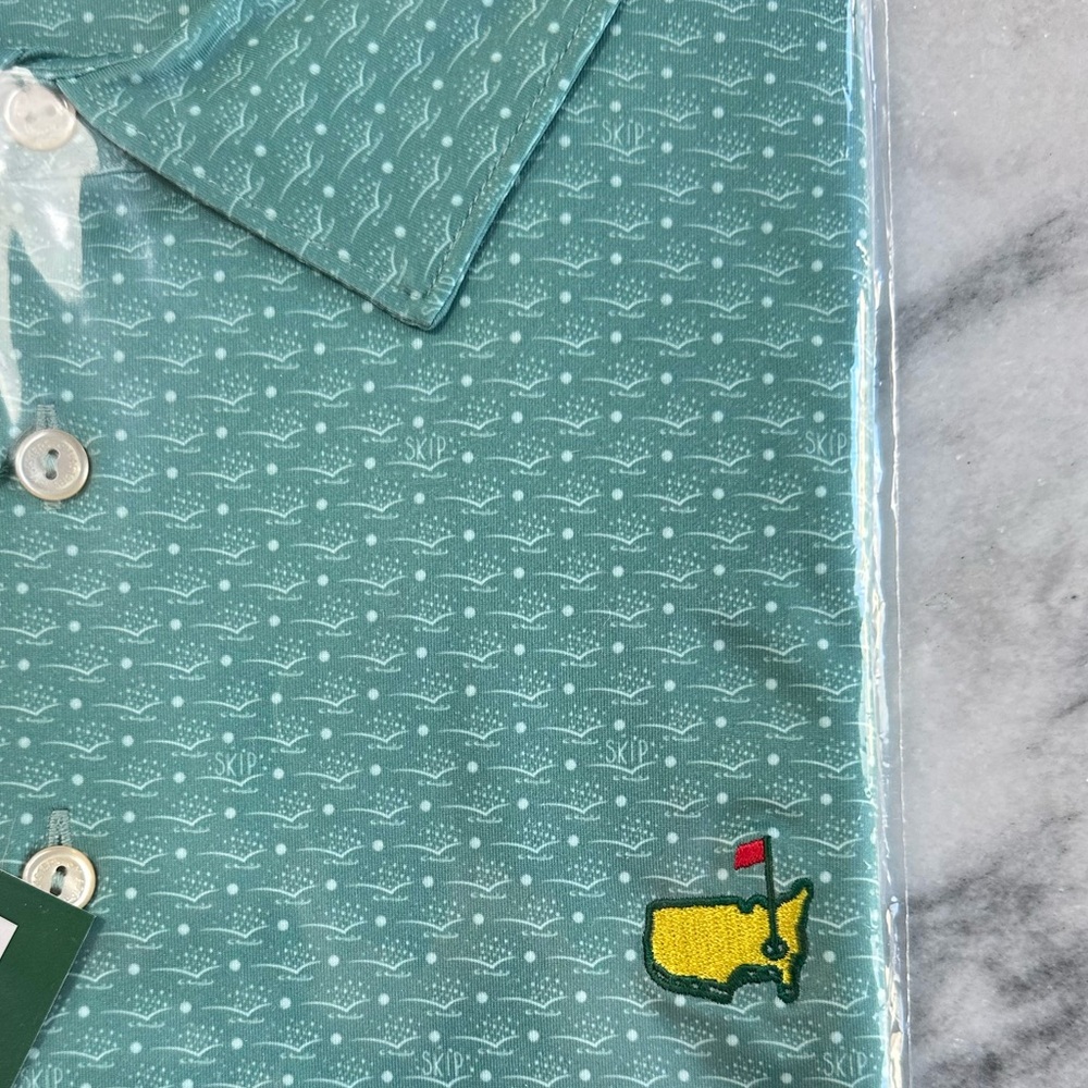 MASTERS Peter Millar Performace Polo Berckmans Place Green Golf Print Size XL - Picture 12 of 12